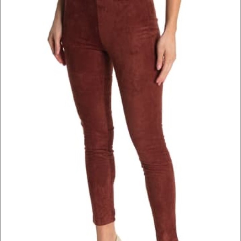BB DAKOTA Faux Suede Brown Cherrywood Leggings